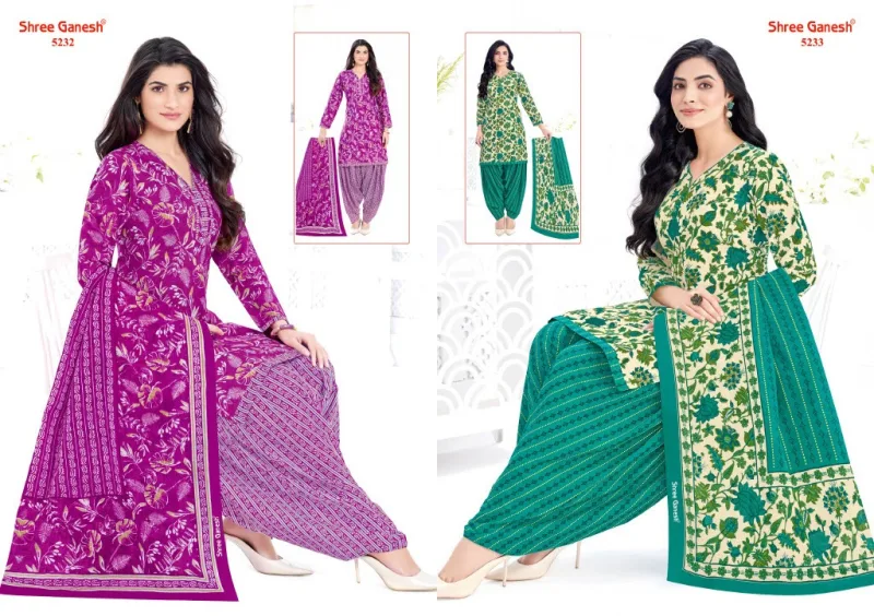 Hansika Vol 32 By Shree Ganesh Cotton Printed Dress Material 